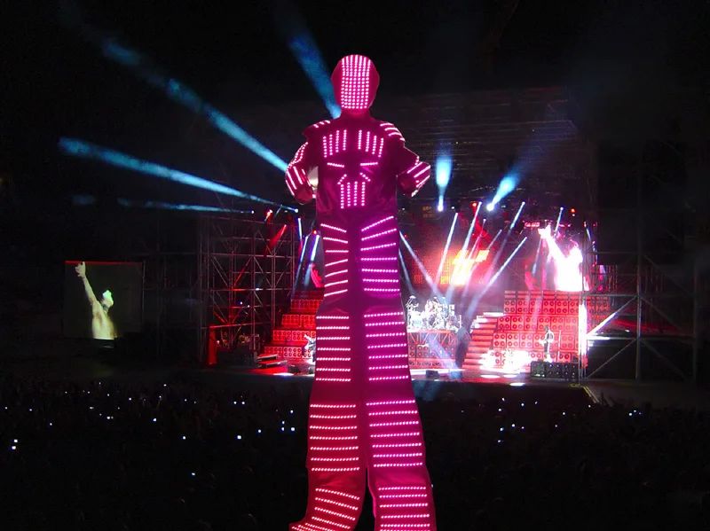 Сценический костюм робота из светодиодов светодиодный робот со светодиодным