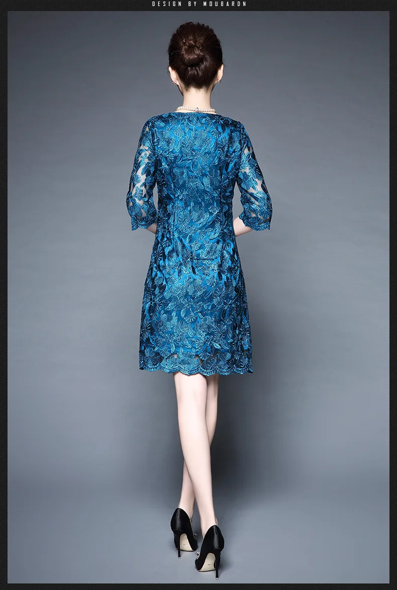 Летнее платье 2017 женское Европейский Дизайн Очаровательная Jacobs Вышивка тонкий