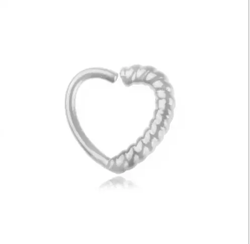 1 шт. в форме сердца пирсинг носа Daith перегородка ухо хряща раковины Лабрет кольца