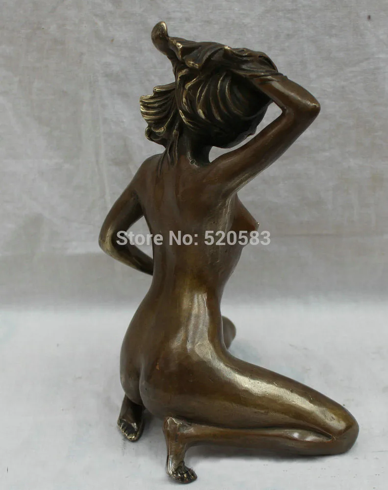 11 &quot китайский бронзовый медный искусства танца обнаженная леди красавицы