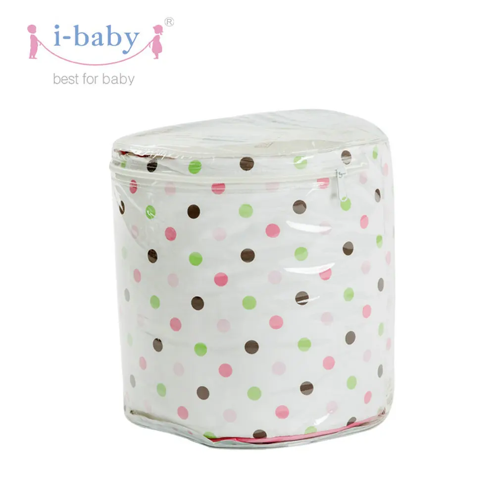Комплект бамперов для детской кроватки i baby хлопковые бамперы в горошек