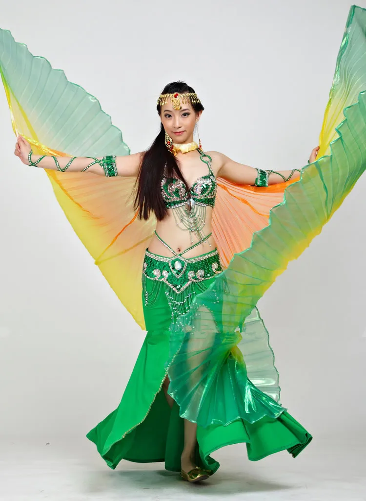 Радужные крылья для танца живота 3 м * 360 Угол|wing earphones|wing bagbag charm |