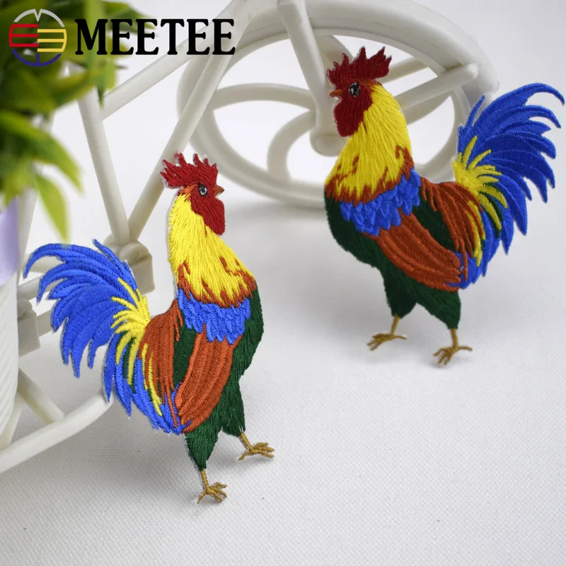 Meetee 8*6 5 см животная вышивка курица железная одежда патч ручной работы пуховик