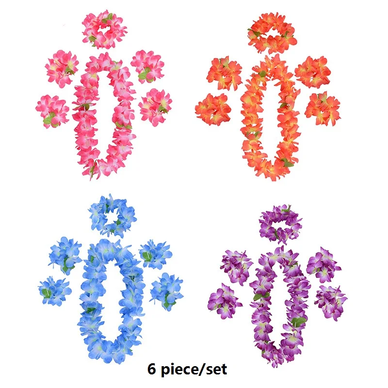 Гавайская гирлянда leis искусственное ожерелье Гавайские цветы товары для