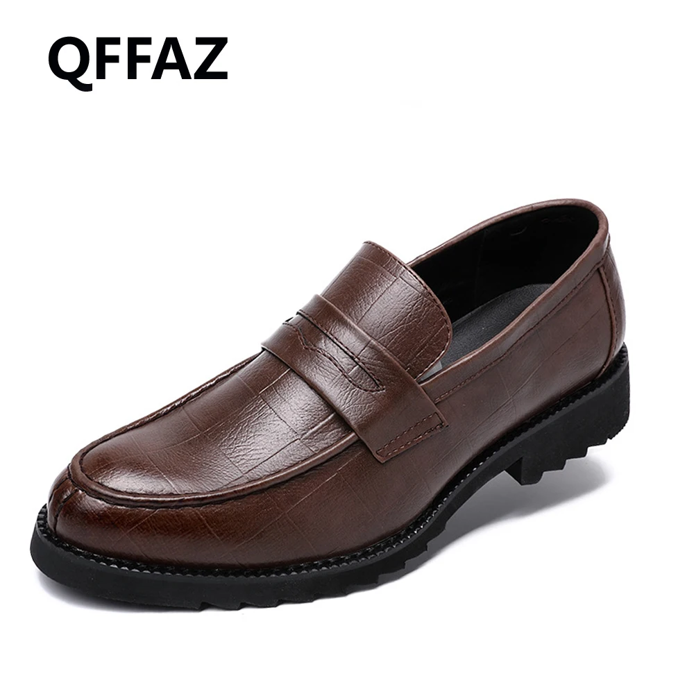 QFFAZ New Men Shoes Leather Mocassins Loafers Slip On Formal Casual Oxford Dress | Обувь