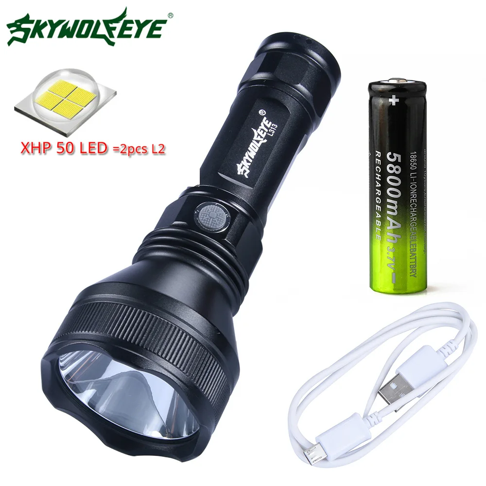 Перезаряжаемый USB 18650 XHP50 светодиодный фонарик 30 Вт фонарь Linterna фонарь перезаряжаемый Мощный тактический светодиодный фонарь
