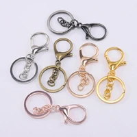 5pcslot key ring 30mm keychain long 70mm lobster clasp key hook keyrings for jewelry making finding diy key chains accessories