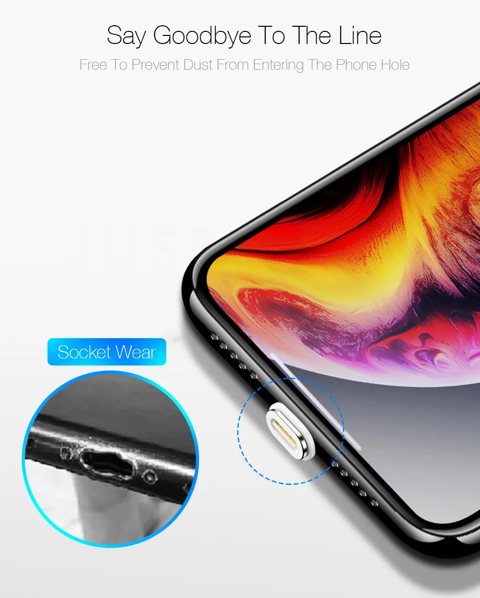 1 M/1,5 M/2 M 3A Магнитный зарядный кабель Micro Usb для быстрой зарядки iphone type C, Магнитный зарядный кабель для samsung USBC