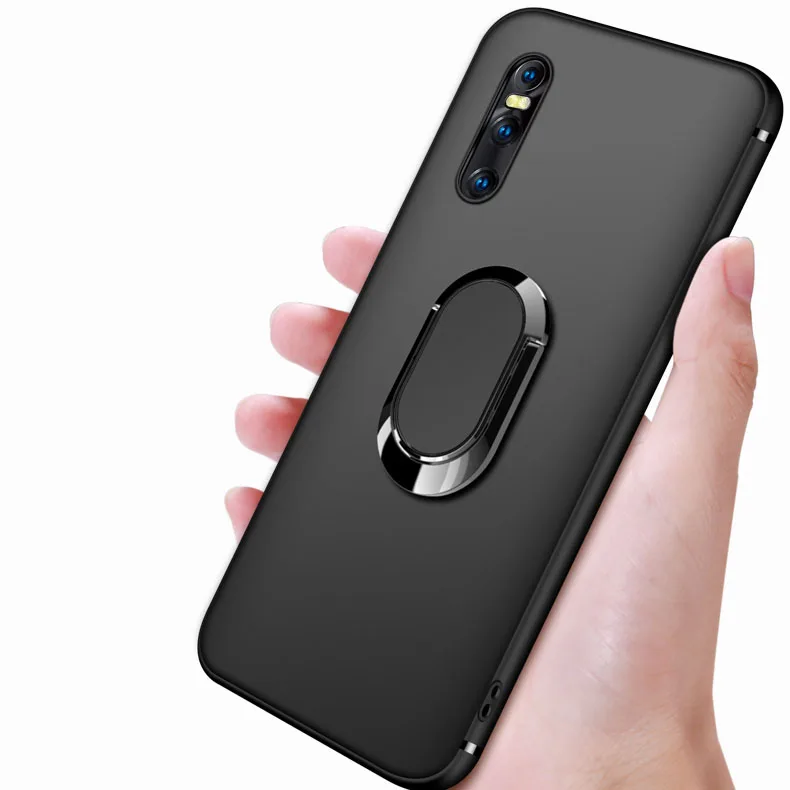 Чехол с магнитным кольцом на палец для ZTE Blade V10 V 10 2019 Силиконовый ТПУ защитный