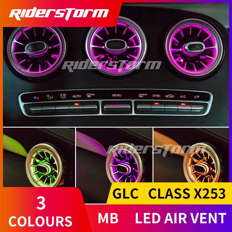 

For mercedes x253 GLC class GLC200 GLC300 interior decoration turbine air vent air condition vents X253 LED ambient light