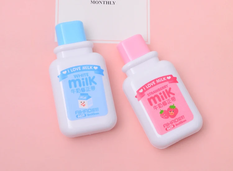 4 шт./партия Kawaii милый молочный корректор кран креативный корректор для детей школьные офисные принадлежности канцелярские принадлежности 5 мм* 6 м