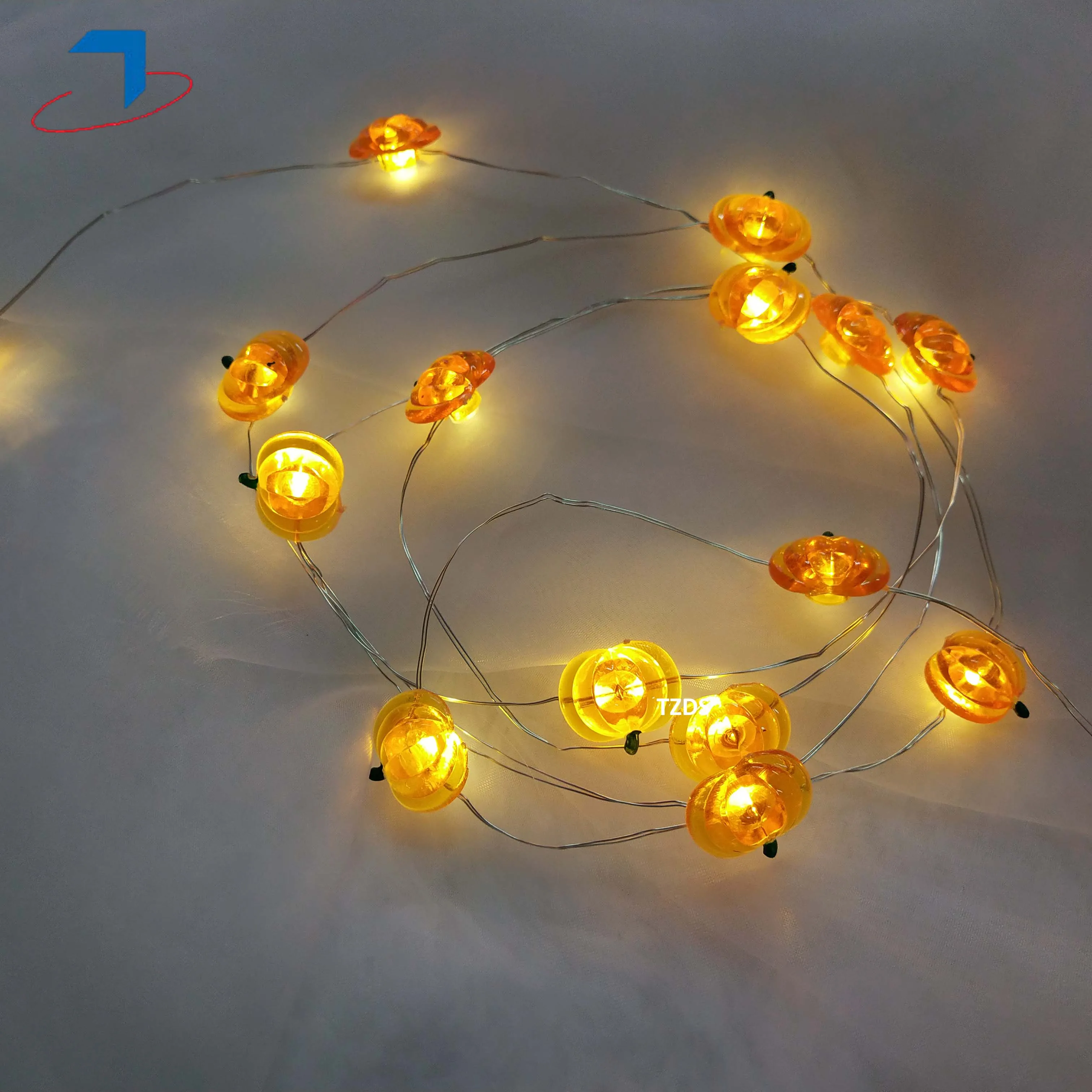 

TZDS pumpkin Copper wire String Lights Halloween Holiday light for party mall wedding living Room Party Decorative