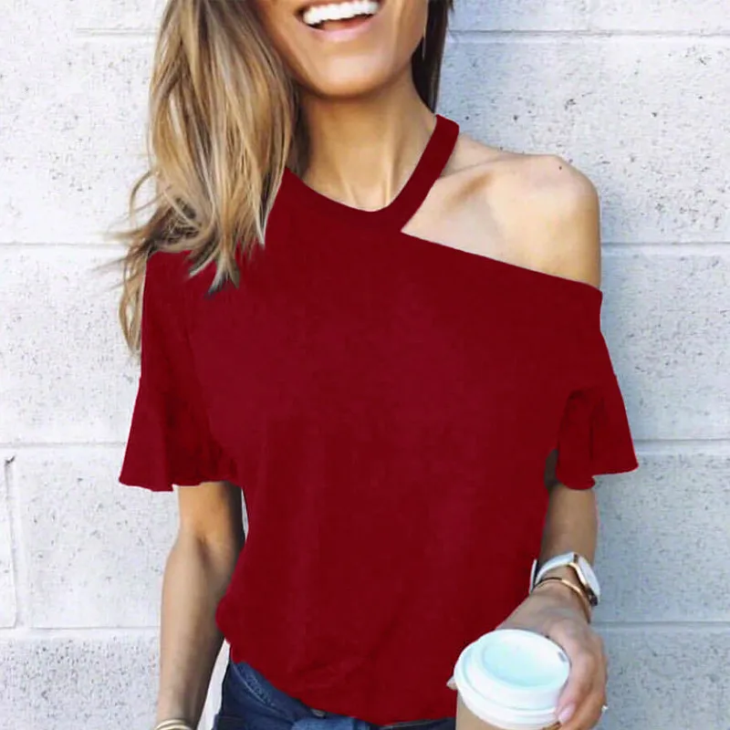 Primal женская футболка с открытыми плечами однотонный короткий рукав бабочка топ