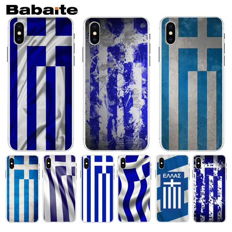 Чехол для телефона Babaite из ТПУ с рисунком греческого флага iphone 5 5s 5c SE и 6 6s 7 7plus 8 8plus