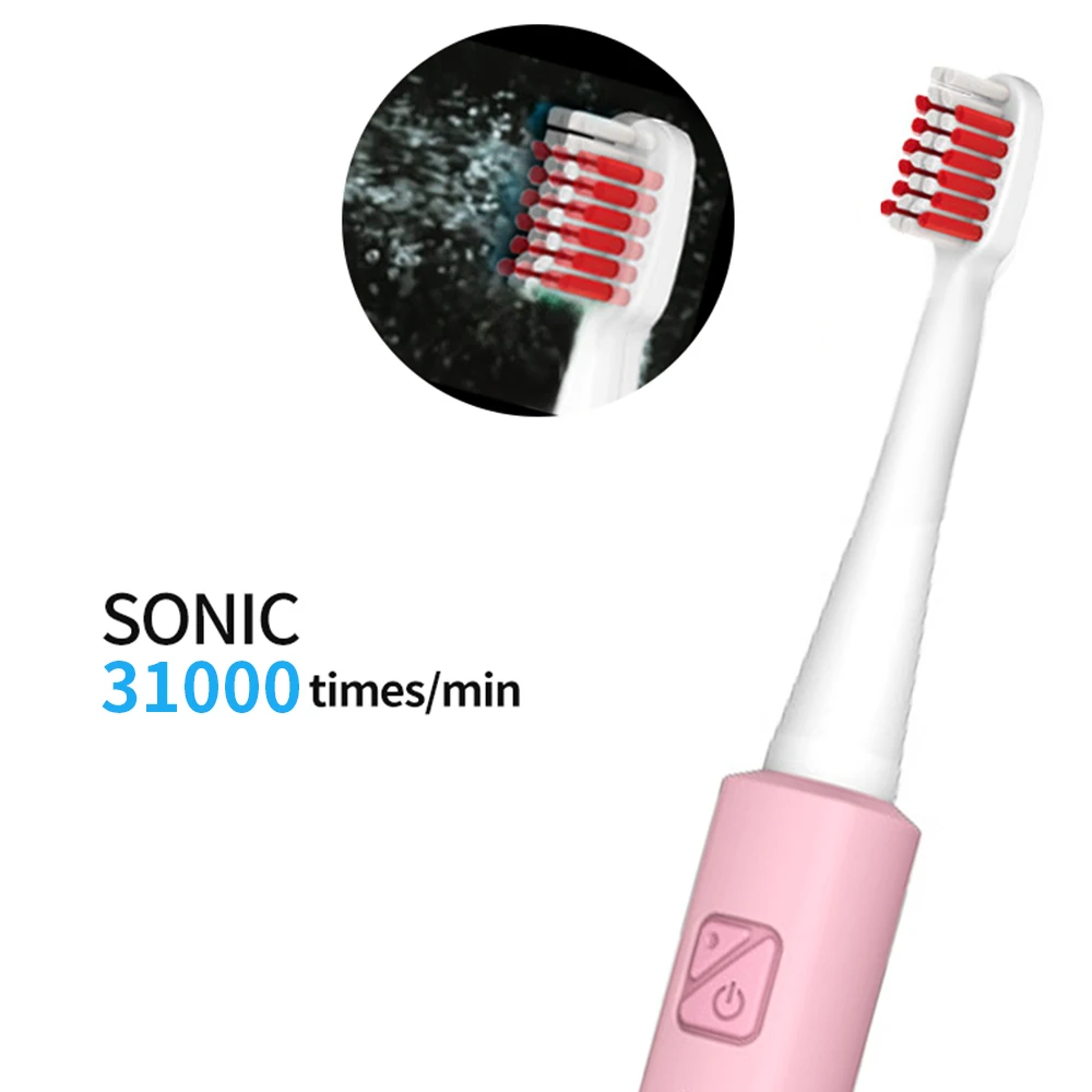 LANSUNG Sonic электрическая зубная щетка usb зарядка автоматическая зубная щетка Водонепроницаемая 4 шт Сменные головки для зубных щеток отбеливание U1