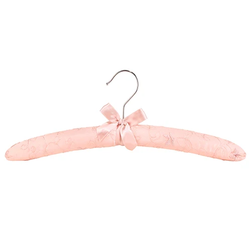 Powder Pink Neoviva, винтажный комплект вешалок с кружевным покрытием, упаковка из 5 штук, милые розовые вешалки для девочек с цветочным рисунком, пальто, свитер - Цвет: Powder Pink