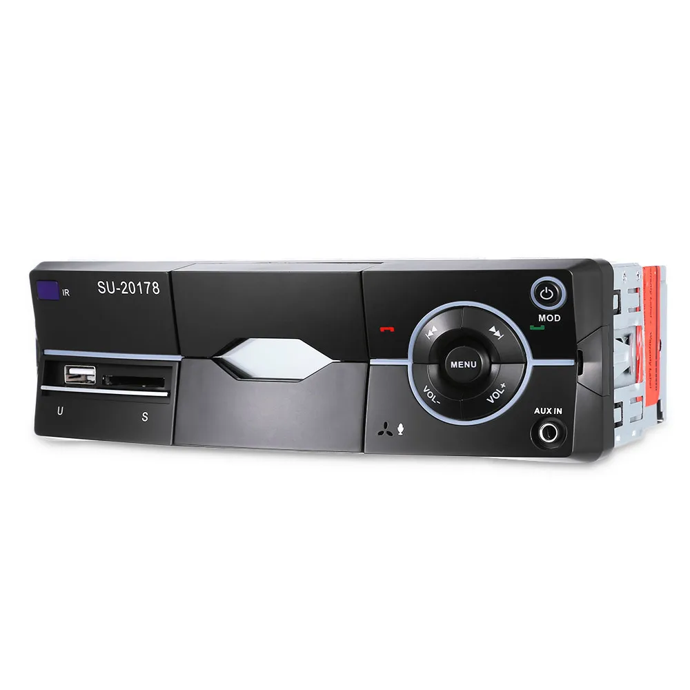 1 Din автомобильный радиоплеер Bluetooth Автомобильный MP3 плеер FM Aux USB TF стерео аудио с