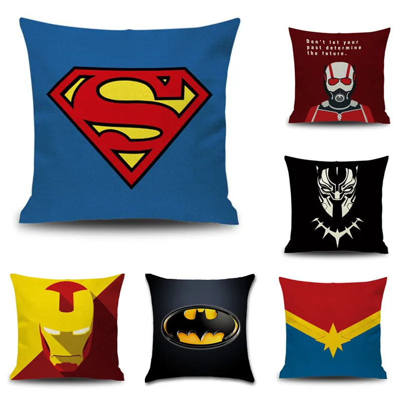 

Cartoon Hero Signs Mark Cushion Cover Throw Chair Seat Sofa Car Decoration Home Kids Friend Present Pillow case