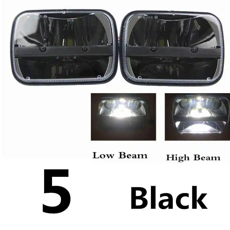 30w Headlight Black 1 пара для Jeep Cherokee XJ 5x" авто DRL светодиодные фары 5x7 дюймов светодиодные фары для грузовиков 6x7" Высокий Низкий Луч квадратные светодиоды фары - Цвет: 30w Headlight Black