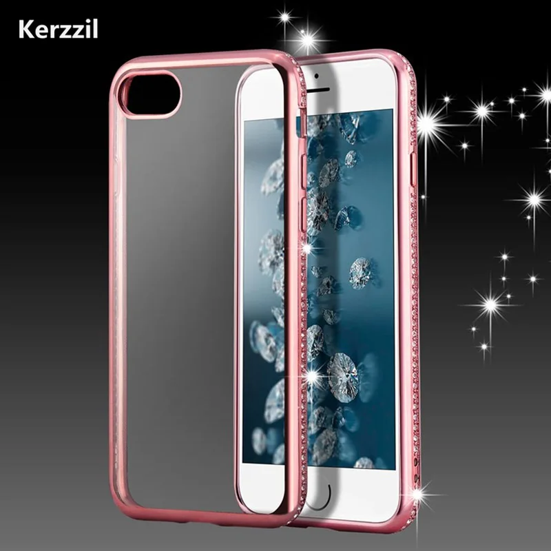 Роскошный чехол для iphone 7 6 6S с рамкой из страз iphone7 Plus SE 5 5S чехлы телефонов