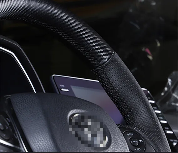Для TOYOTA AVALON кожаный сшитый вручную чехол рулевого колеса автомобиля ручной пошив кобура на руль авто поставки