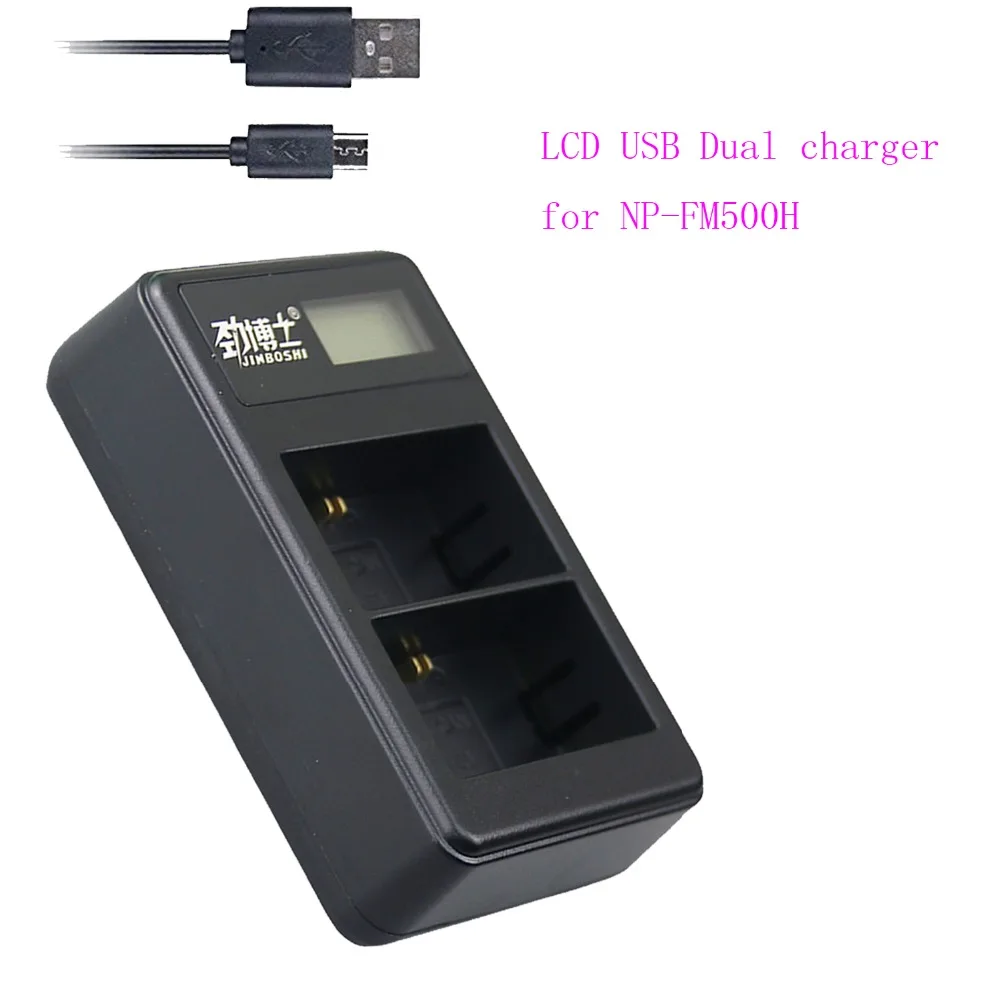 Горячая продажа 1 шт. NP FM500H NPFM500H LCD двойное USB зарядное устройство для Sony A57 A65 A77 A99