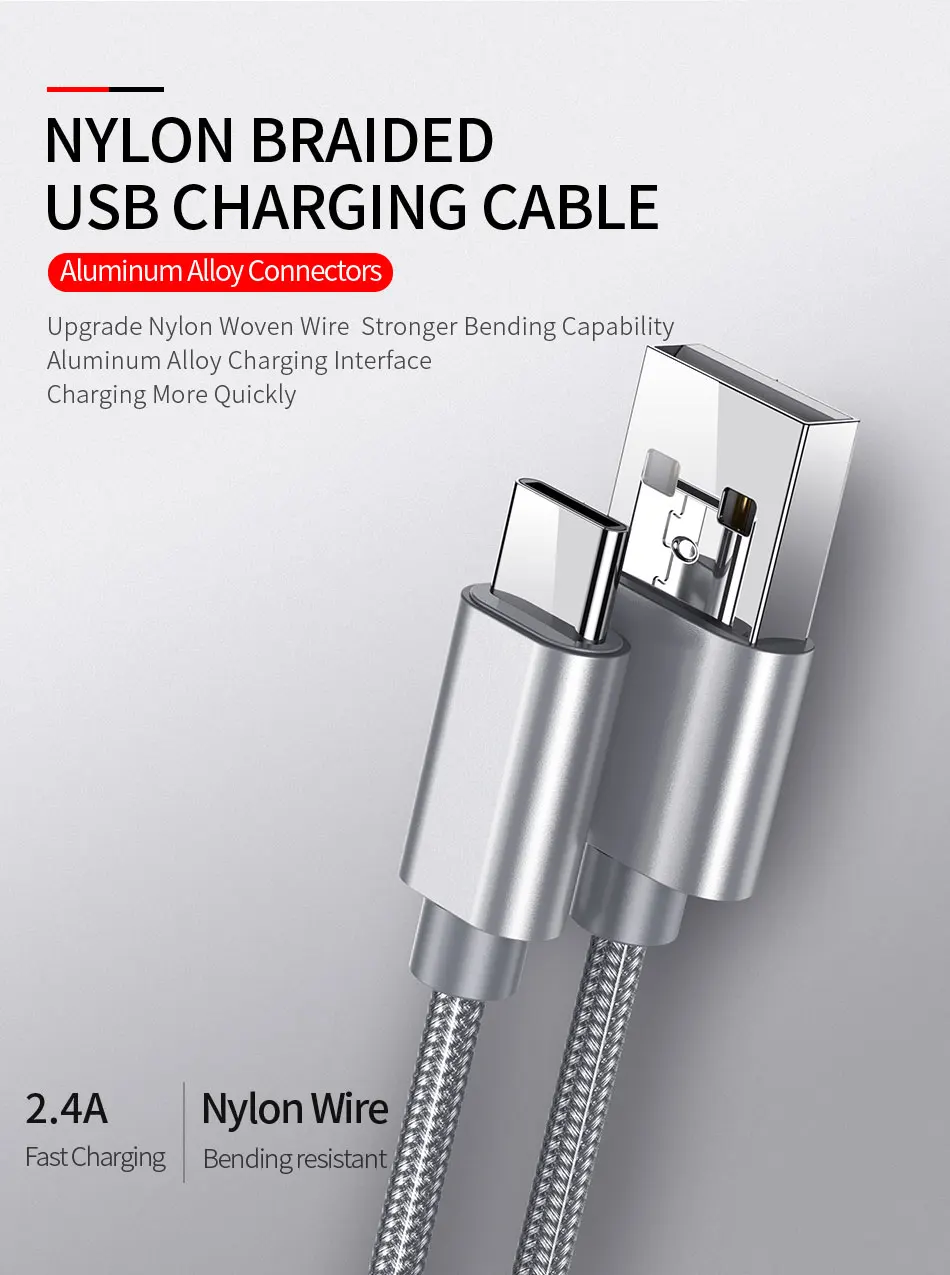 Кабель USB C для xiaomi redmi note 7, провод USB-C, быстрая зарядка, кабель type C для samsung S9, S8, OnePlus, xiaomi 8, 6, type-C, шнур для телефона