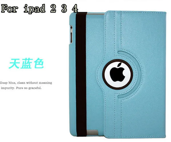 For ipad 2 3 4 blue Чехол s для Apple ipad 2 ipad 3 ipad 4 чехол для планшета откидная подставка из искусственной кожи вращающийся на 360 чехол для ipad mini 2 mini 3 Чехол+ пленка - Цвет: For ipad 2 3 4 blue