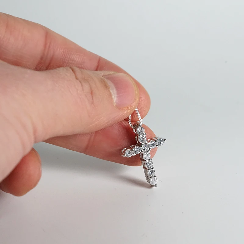 Collier Femme Новая мода крест серебряные ожерелья и кулоны ожерелье для женщин мужчин Циркон ЭЛЕМЕНТЫ кристаллов кулон
