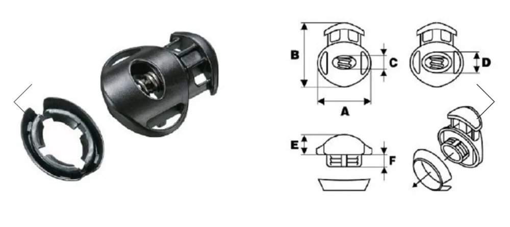 Детская переноска аксессуар шнур замок слайдер пластиковый шнурок пружинный