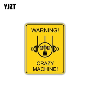 YJZT 8,6 см * 11 см Предупреждение Сумасшедший машины Стикеры опасность наклейка наклейки на авто 12-1467