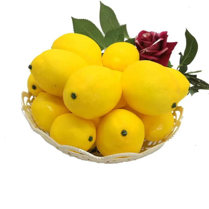 

1 PCS Bubble Simulation Fake Lemon Fruits Artificial Vegetables Fruit Model House Kitchen Party Home Decoration Fruit