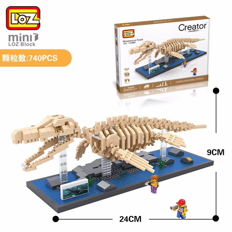 Блоки мир Юрского периода Mosasaurus алмазные Строительные кирпичи совместимые Legoings