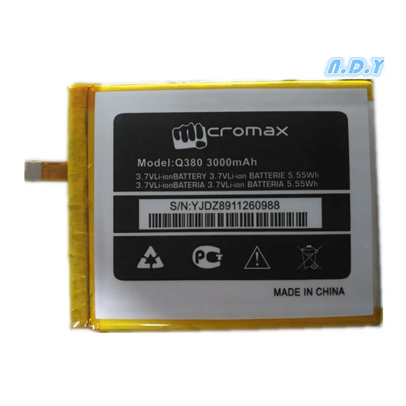 Новый высококачественный Micromax Q380 3000mAh литий ионный аккумулятор для Q 380 мобильный