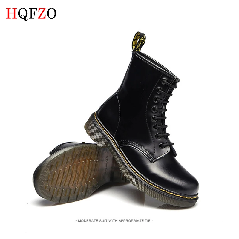 Женские ботильоны из натуральной кожи на плоской подошве с круглым носком | Обувь