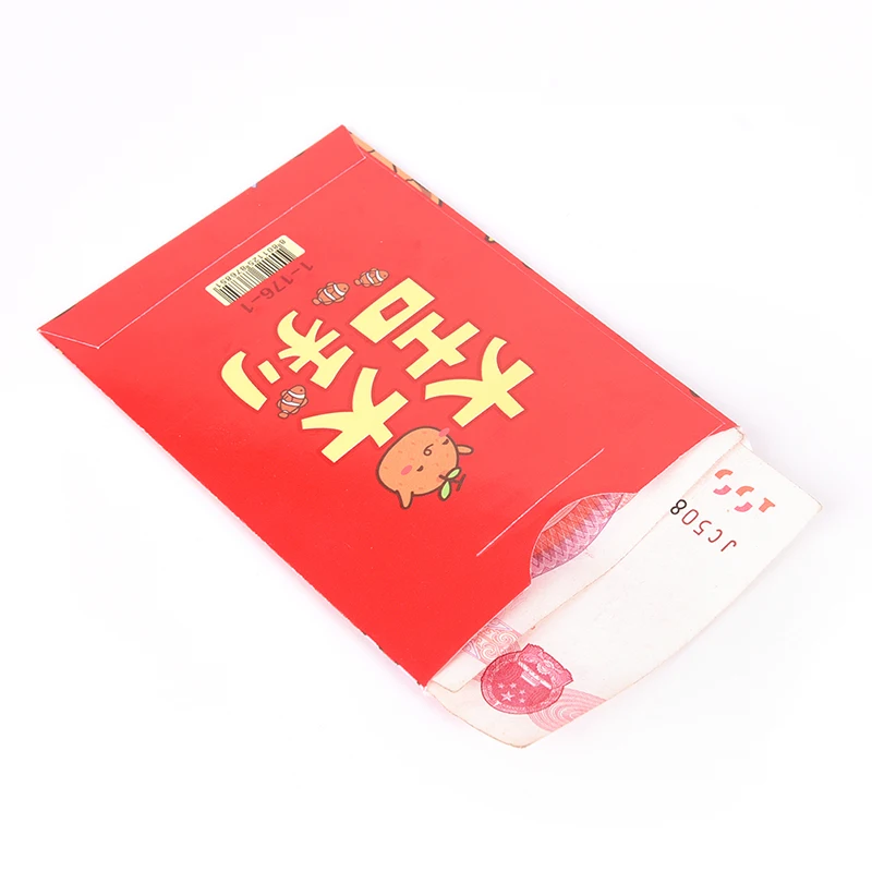 6 шт./компл. традиции Hongbao год красный повезло, сумочка для денег в китайском стиле красного цвета с рисунками животных на возраст конверт заполните MoneyEnvelope подарок