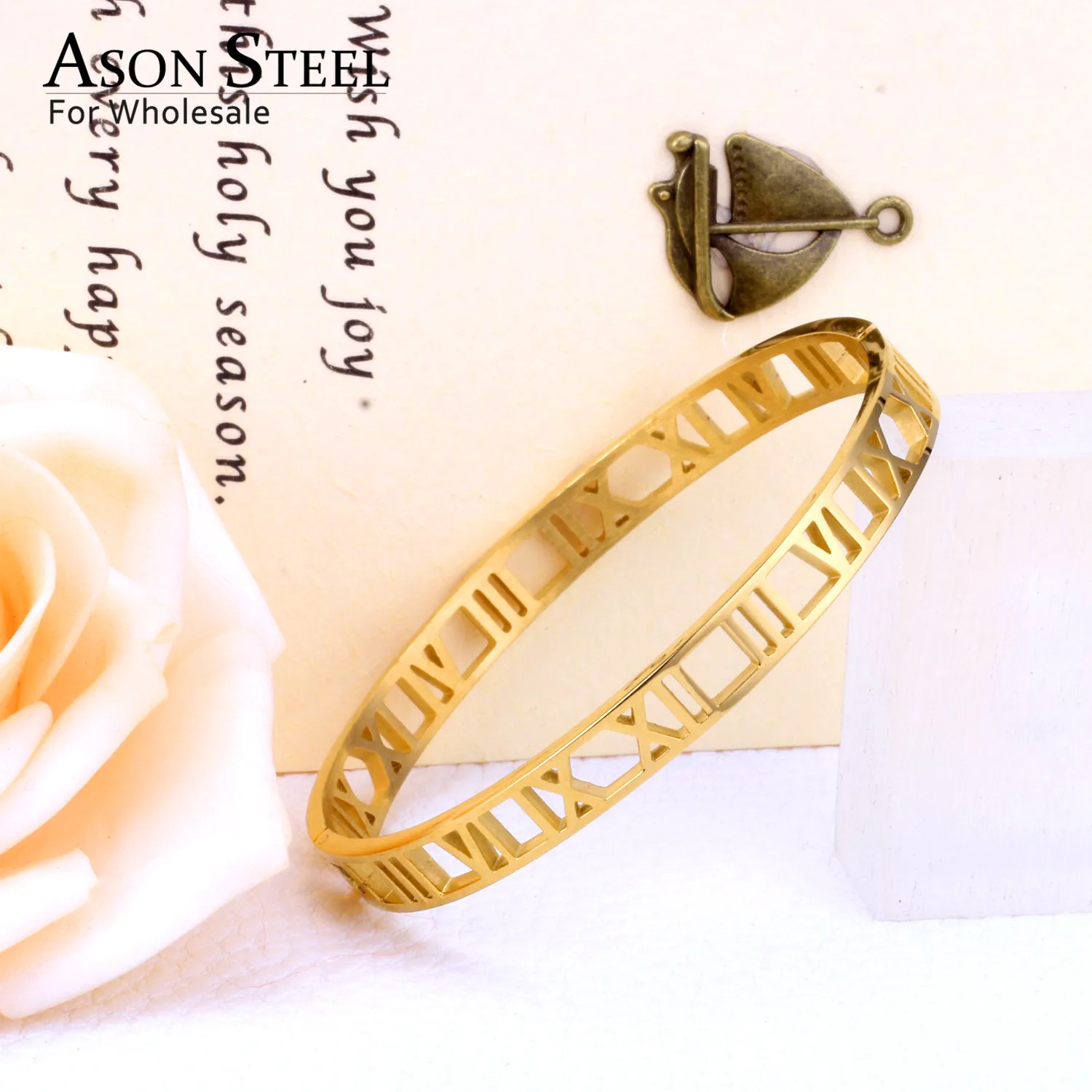 ASON стальные аксессуары женские роскошные ювелирные изделия нержавеющая сталь