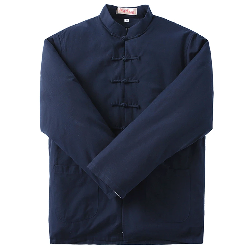 Мужская ватная куртка из 100% хлопка традиционный китайский костюм Тан пальто