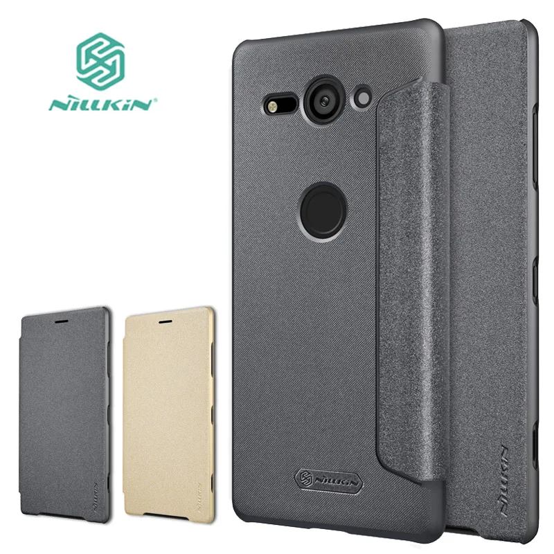 Компактный чехол NILLKIN Sparkle для Sony Xperia XZ2 Роскошный кожаный флип задняя крышка