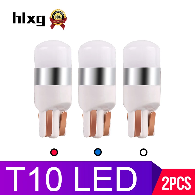 Hlxg 2шт Авто T10 W5W светодиодный светильник 3030 168 194 автомобильные аксессуары зазор