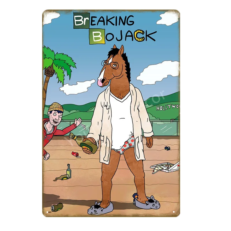 Where's BoJack Horseman металлический плакат классический ТВ мультфильм ретро оловянные знаки для дома для бара, клуба, магазина Декоративный Настенный декор YD047
