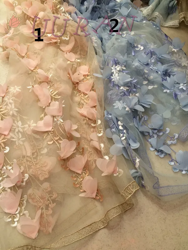 2017 Последняя французская чистая кружевная ткань 3D аппликация африканский тюль