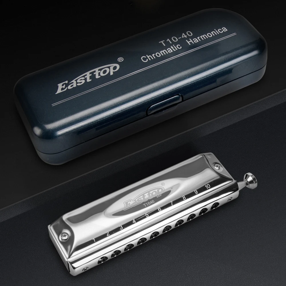 Easttop Хроматическая губная гармоника 10 отверстий Хроматическая арфа рот органные инструменты Ключ C ABS гребень Музыкальные инструменты Восток Топ T1040