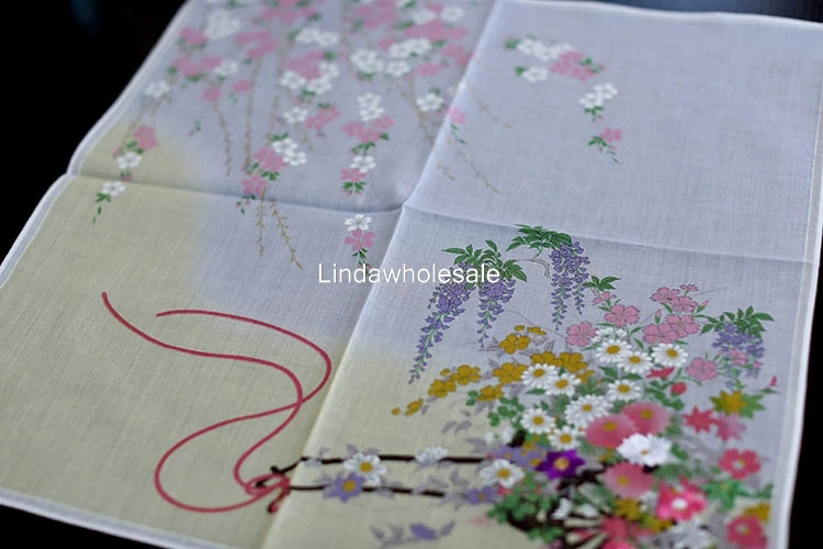 Японский носовой платок цветочный узор мягкий тонкий женский платок|handkerchiefs
