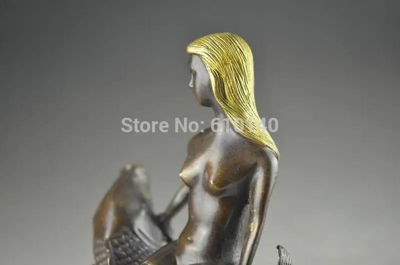 Chinese bronze statue of type restoring ancient ways mermaid | Дом и сад