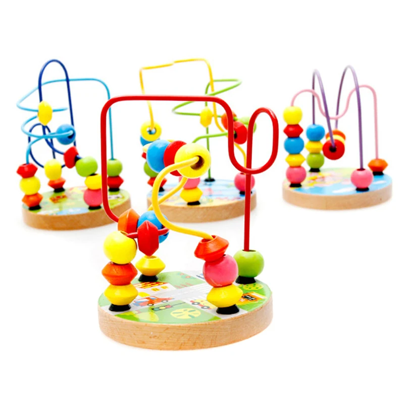 Early Kids Educational Children Beads String Game Mini Animal Farm Chassis Baby Count Wear Toys Assembling Blocks | Игрушки и хобби