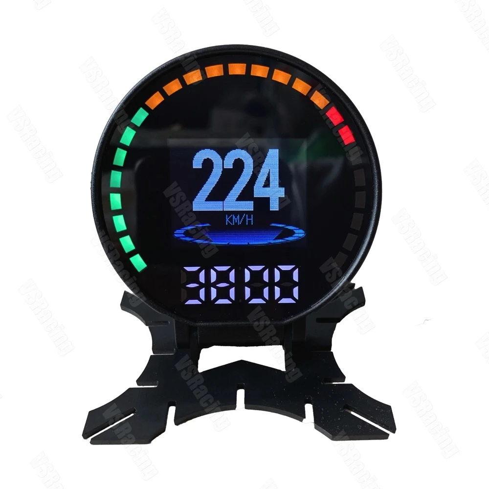 Универсальный Гоночный OBDII OBD2 датчик турбо Boost температура воды Температура масла пресс воздушный коэффициент топлива тахометр об/мин Спидометр GREDDI 8 цветов