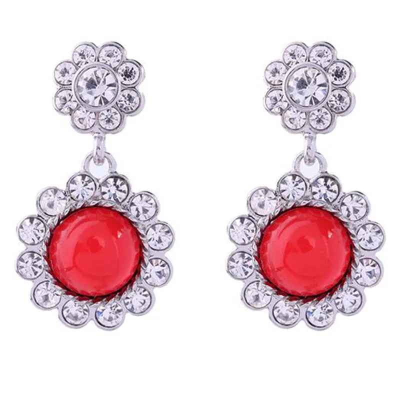 Серьги гвоздики с искусственным жемчугом и цветами в виде растений|flower stud