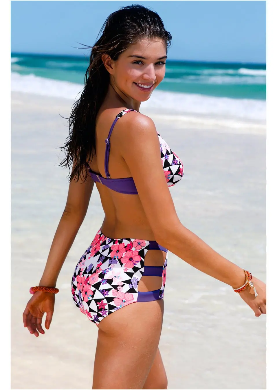 2017 Новый стиль вырезанный Стиль Женский Бандаж бикини пуш ап бюстгальтер