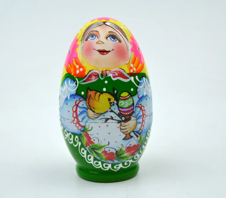 5pcs Wooden Matryoshka Doll Hand Painted Craft Kids Russian Nesting Dolls Braid Cartoon Traditional | Игрушки и хобби